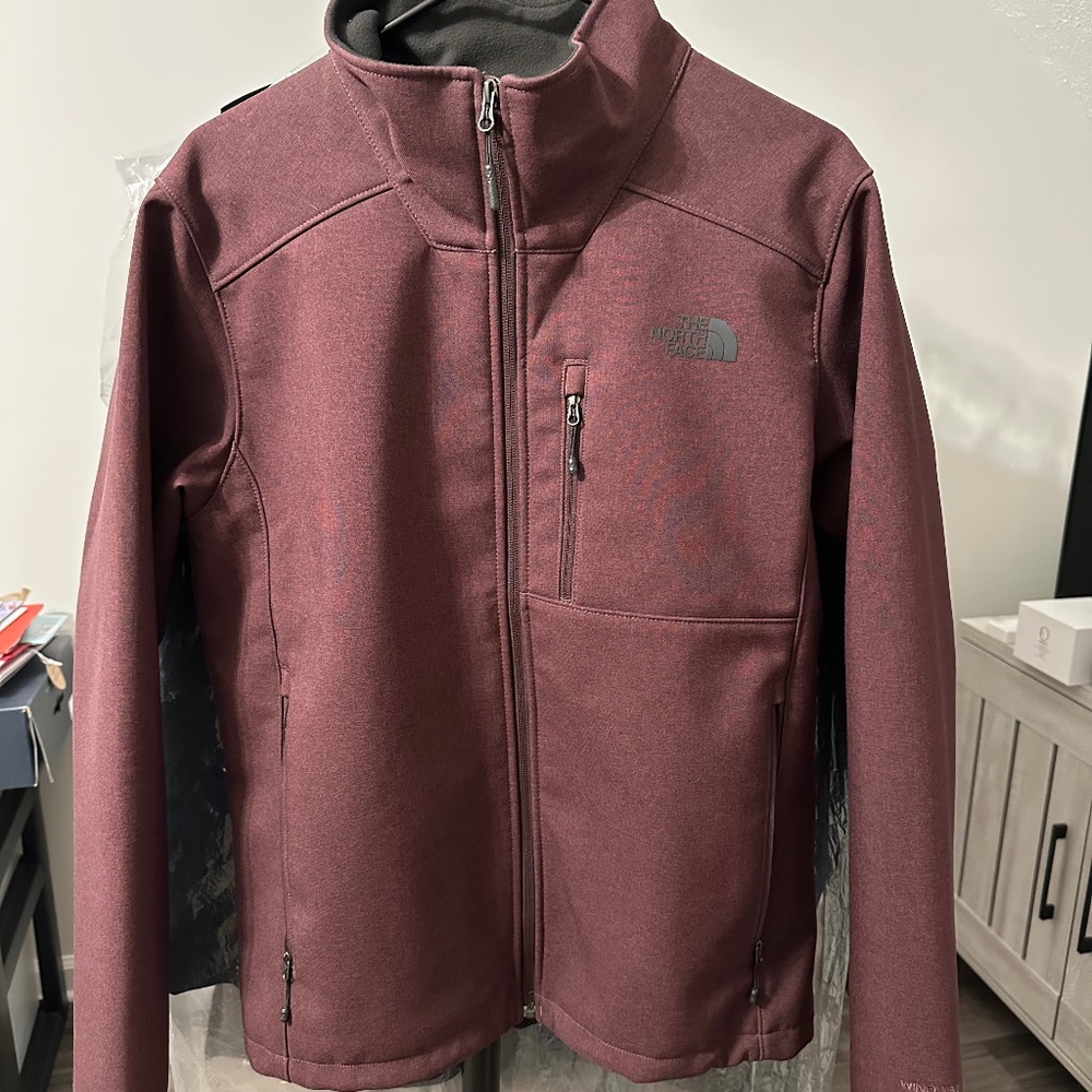 The North Face Apex Bionic - Red/Brown Heather Soft Shell Jacket - Men's Medium
